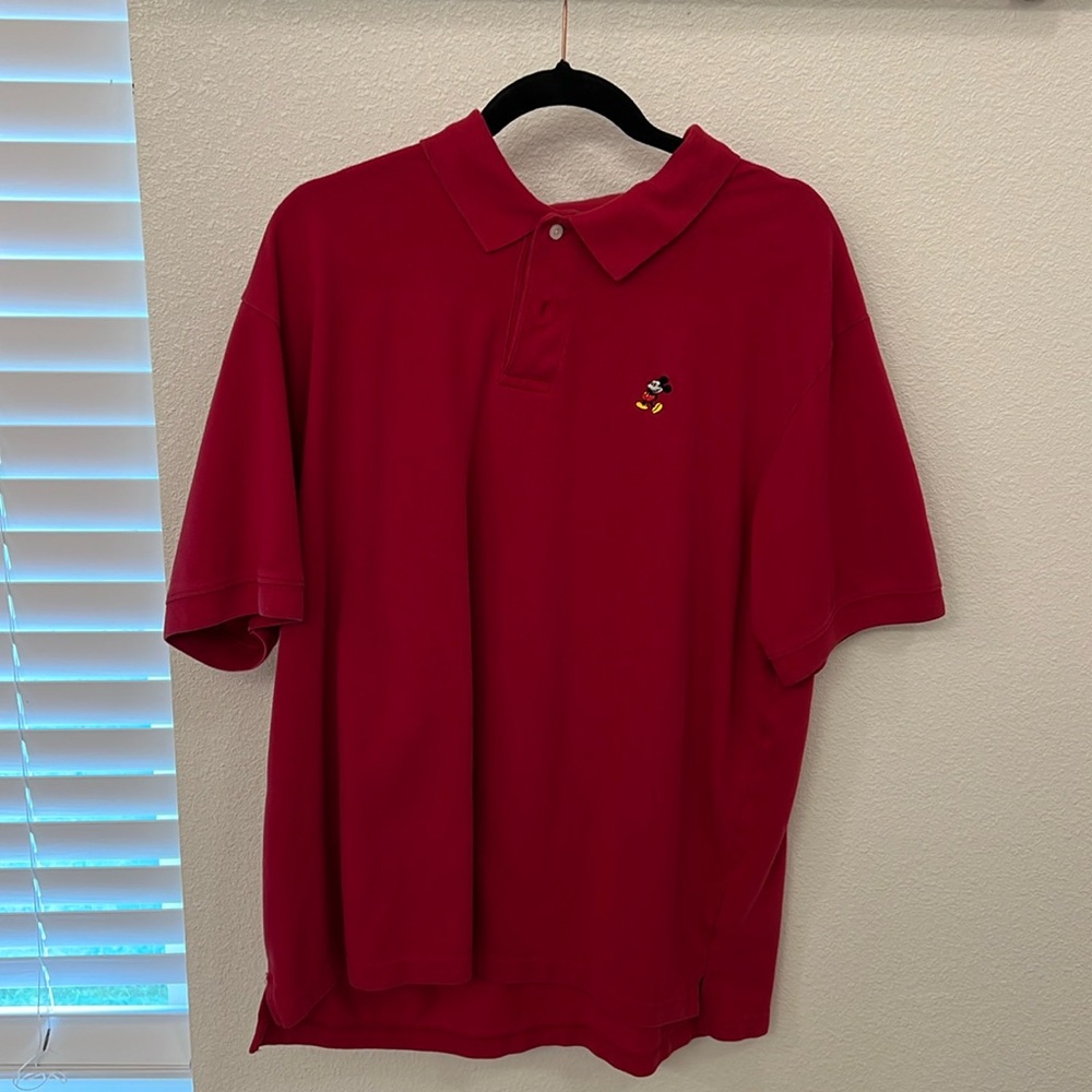 Disney Parks Red Golf Short with Embroidered Mickey Mouse Logo